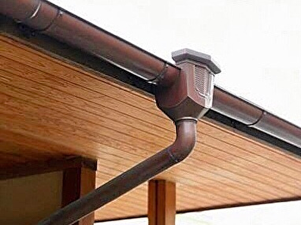 雨樋のクローズアップ